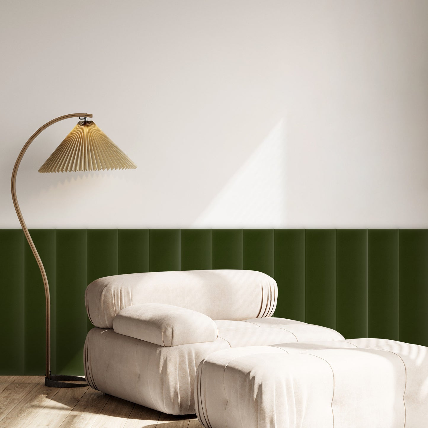 Upholstered Panel Magic Velvet Khaki