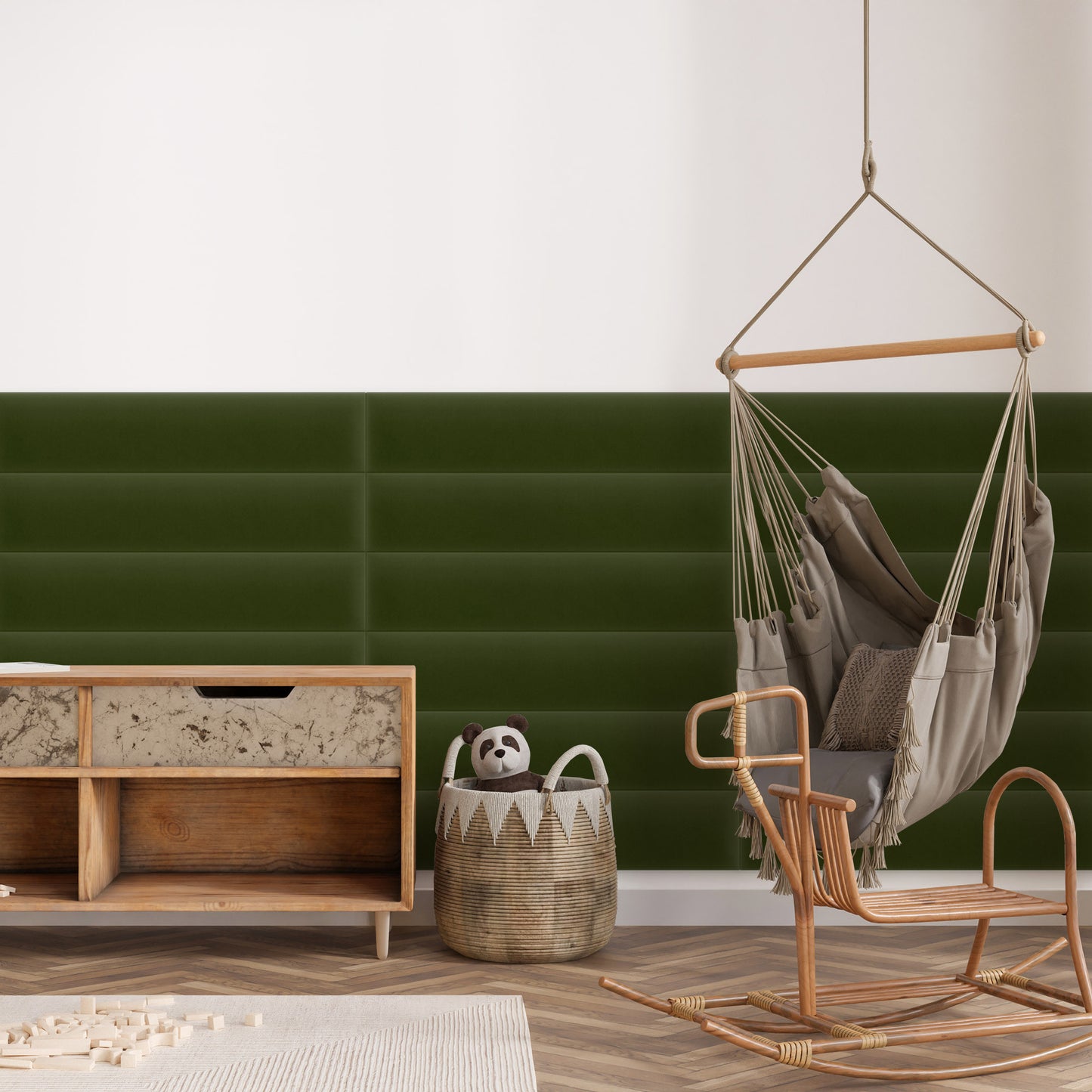 Upholstered Panel Magic Velvet Khaki