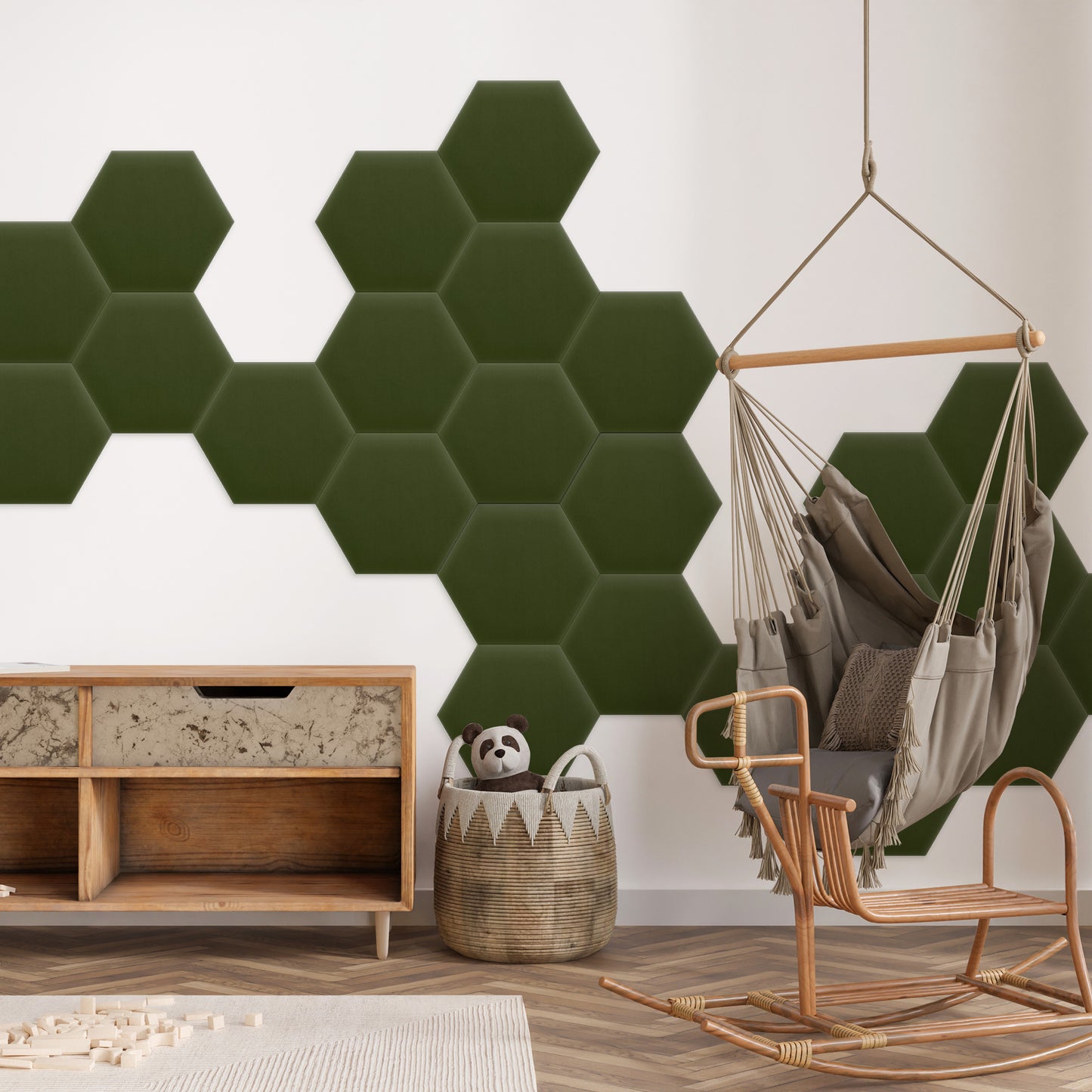 Upholstered Panel Magic Velvet Khaki