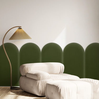 Upholstered Panel Magic Velvet Khaki 30cm