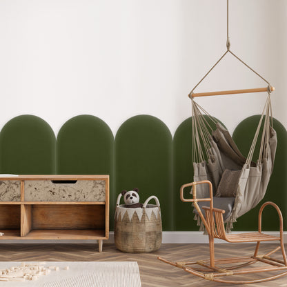 Upholstered Panel Magic Velvet Khaki 30cm