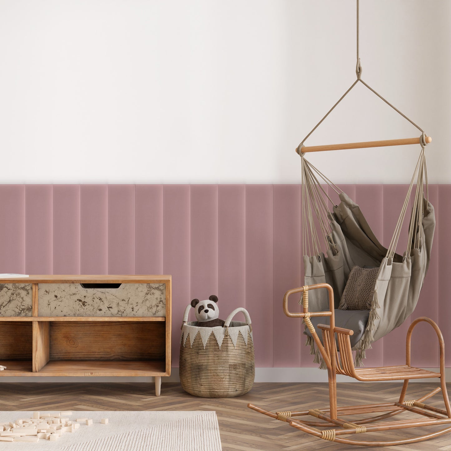 Upholstered Panel Magic Velvet Pink