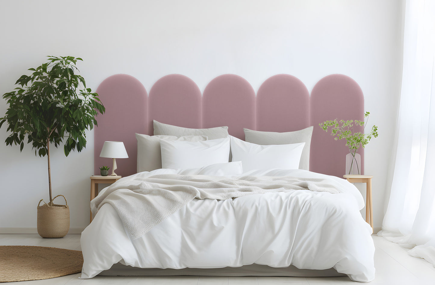 Upholstered Panel Magic Velvet Pink 30cm