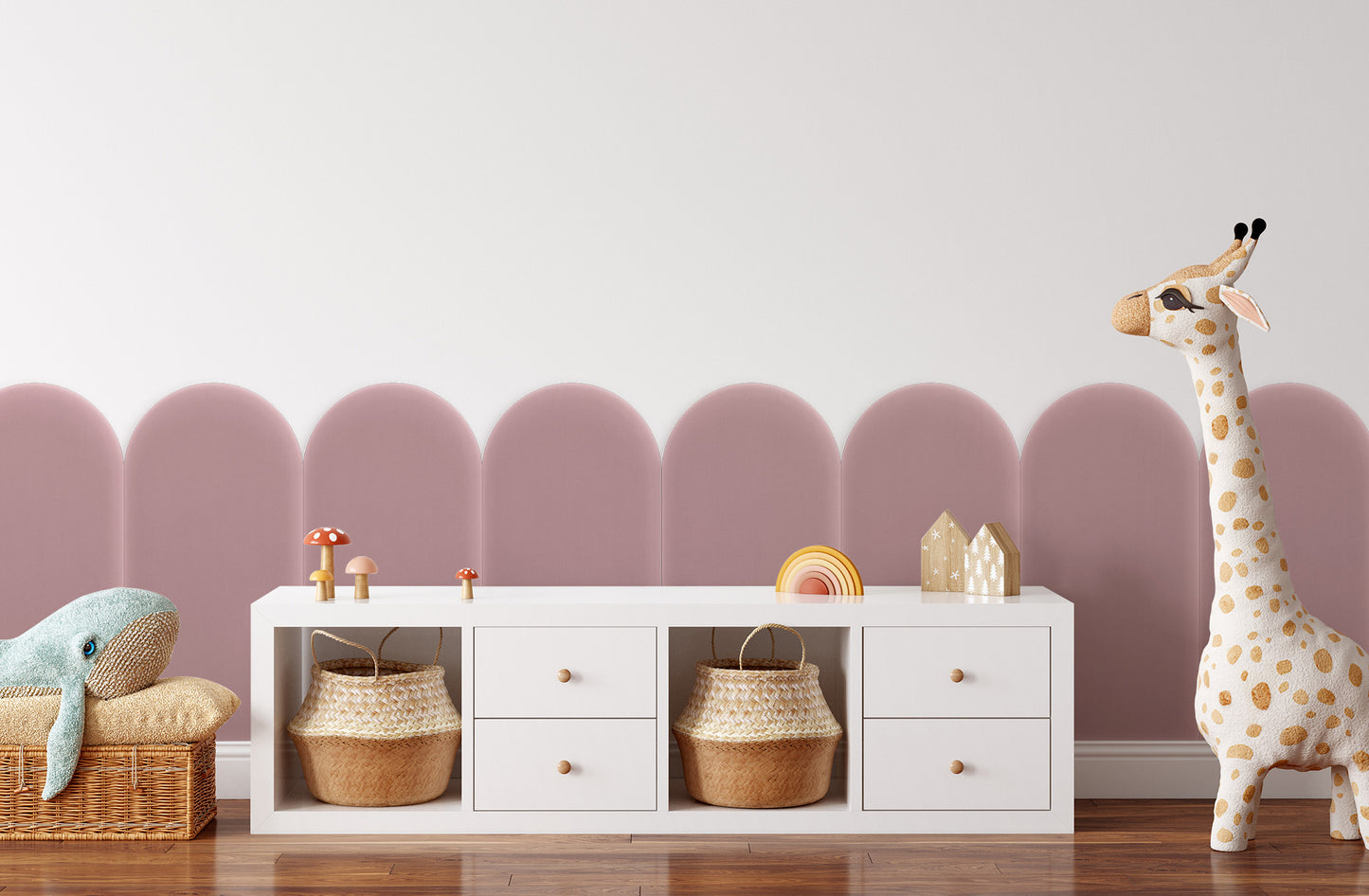 Upholstered Panel Magic Velvet Pink 30cm