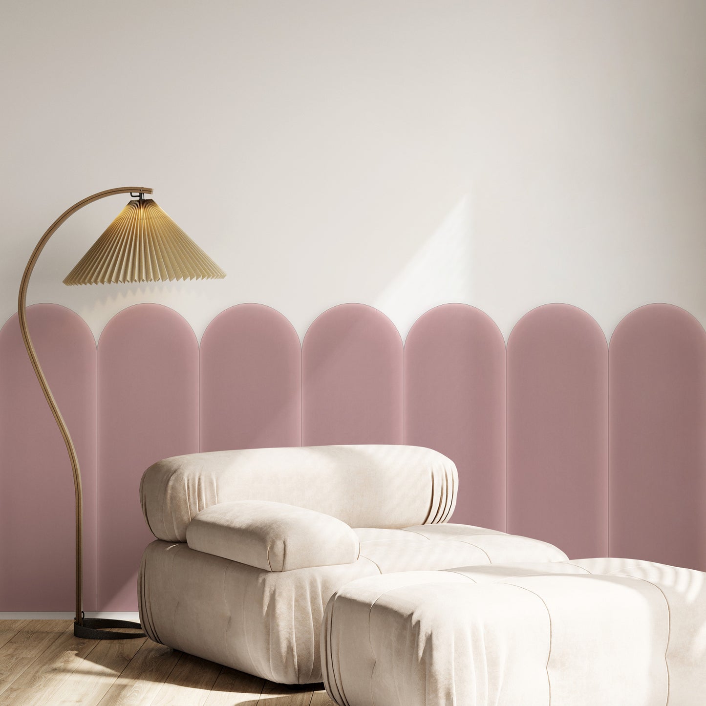 Upholstered Panel Magic Velvet Pink 20cm