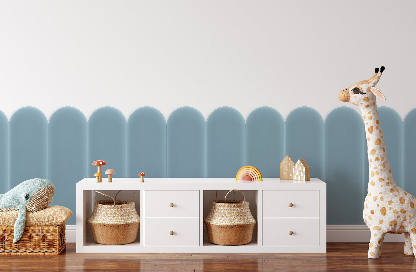 Upholstered Panel Magic Velvet Light Blue 20cm