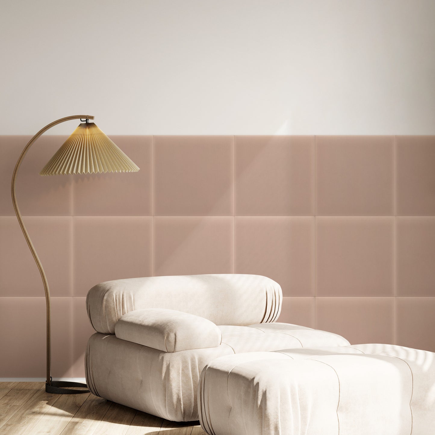 Upholstered Panel Magic Velvet Powder Pink