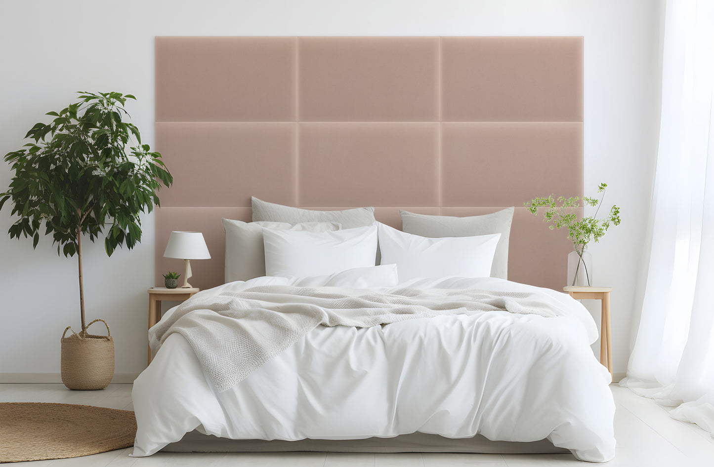 Upholstered Panel Magic Velvet Powder Pink