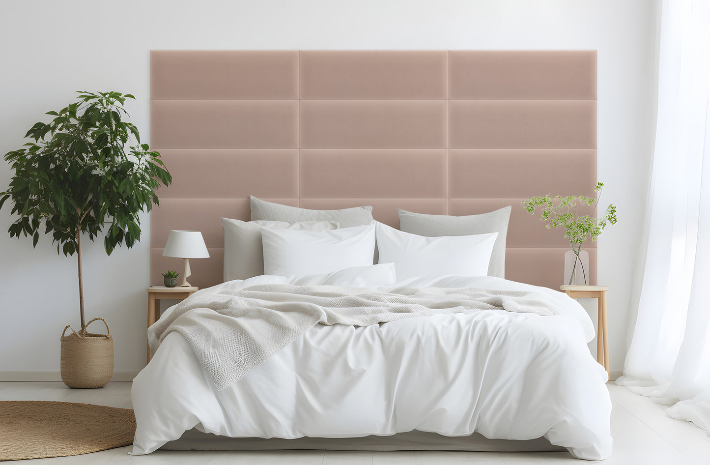 Upholstered Panel Magic Velvet Powder Pink