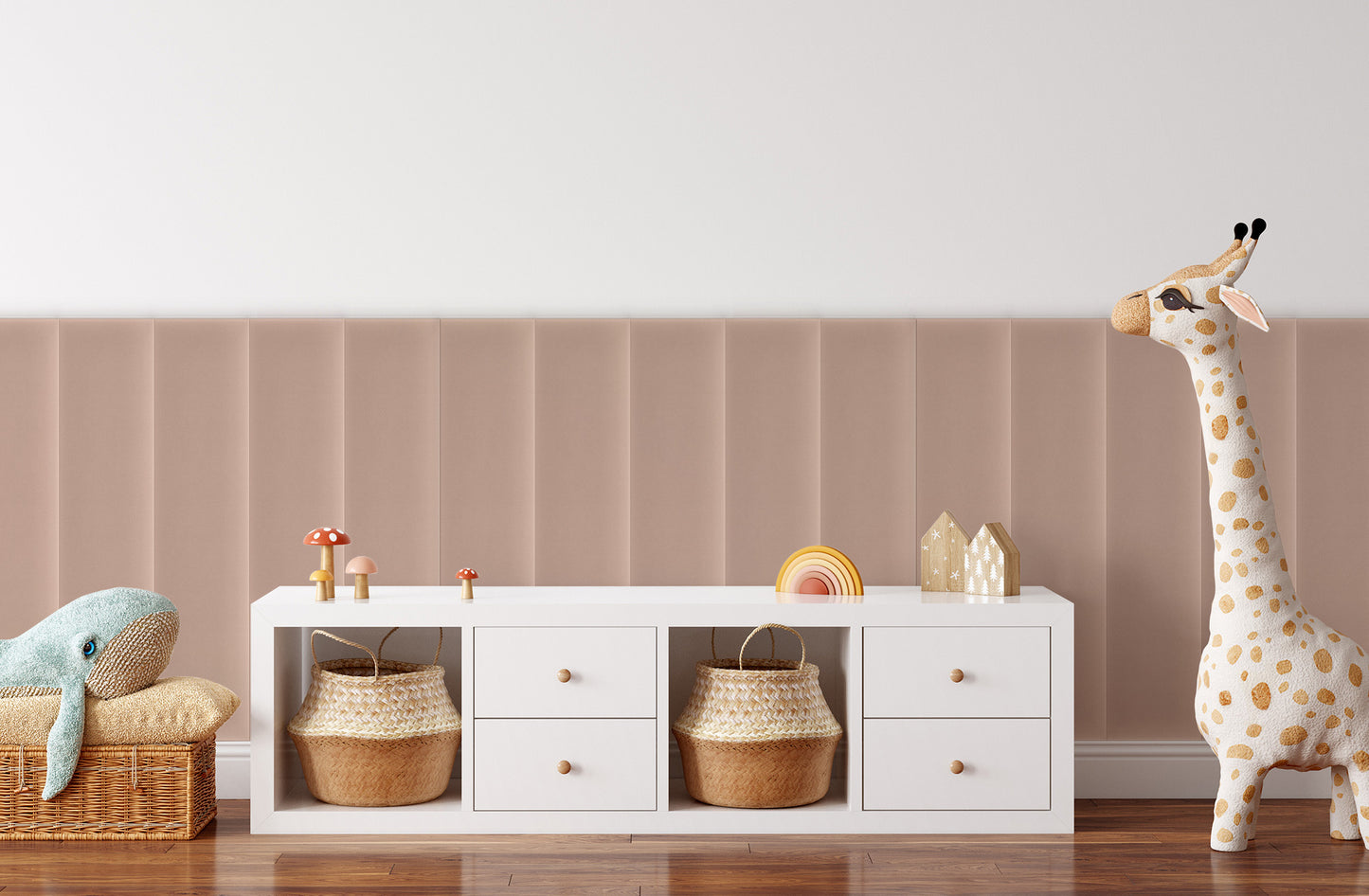 Upholstered Panel Magic Velvet Powder Pink