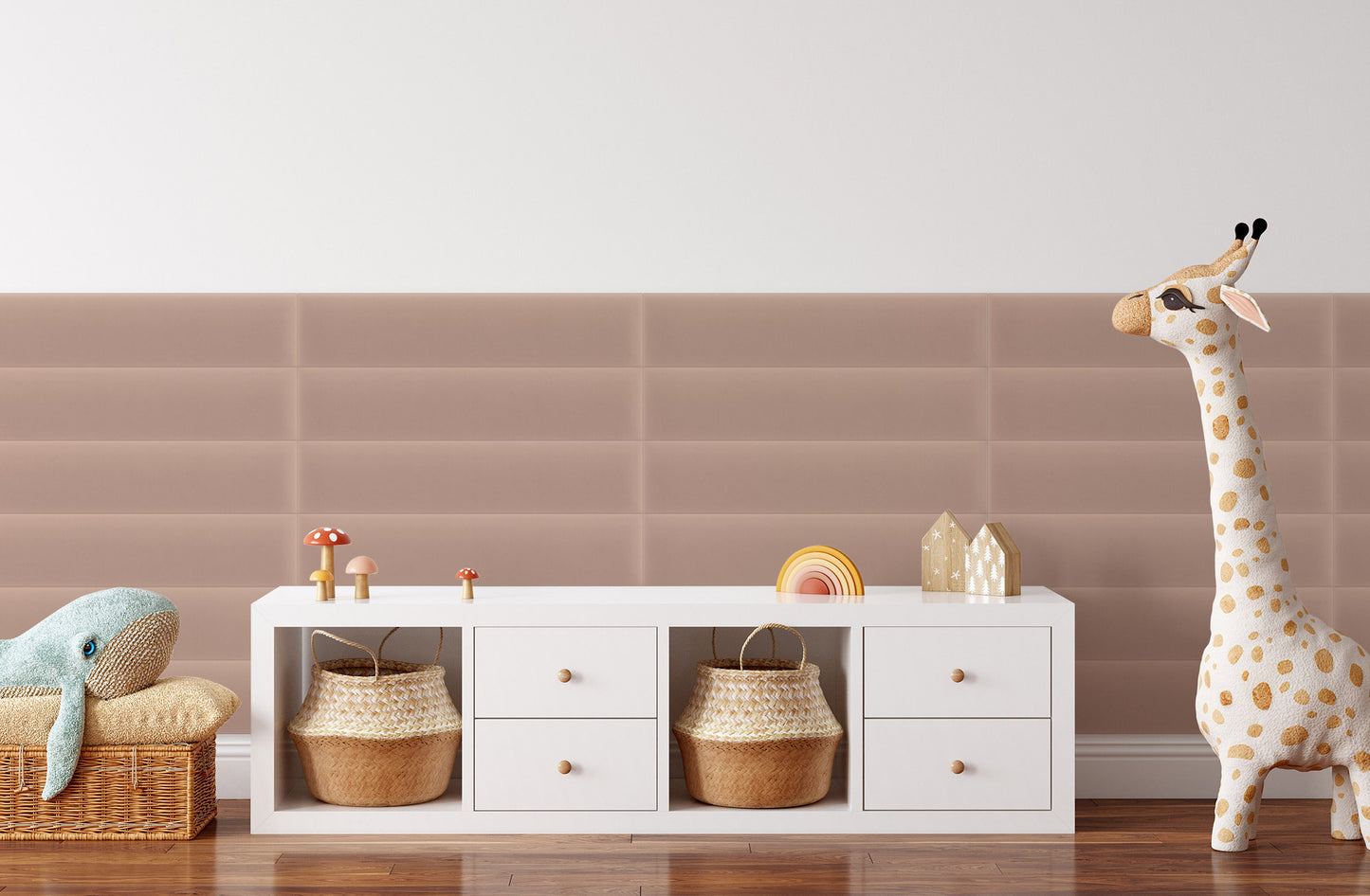 Upholstered Panel Magic Velvet Powder Pink