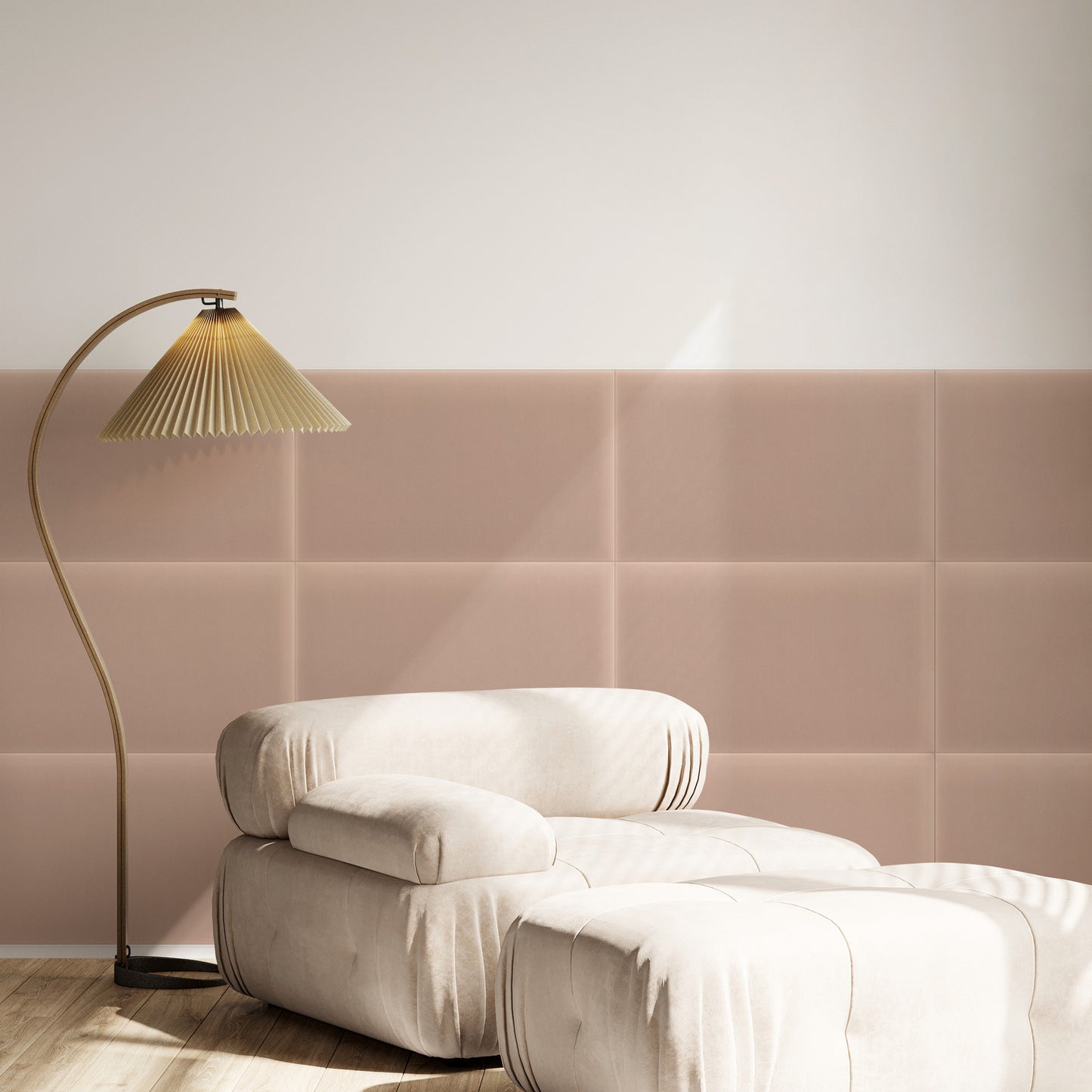Upholstered Panel Magic Velvet Powder Pink