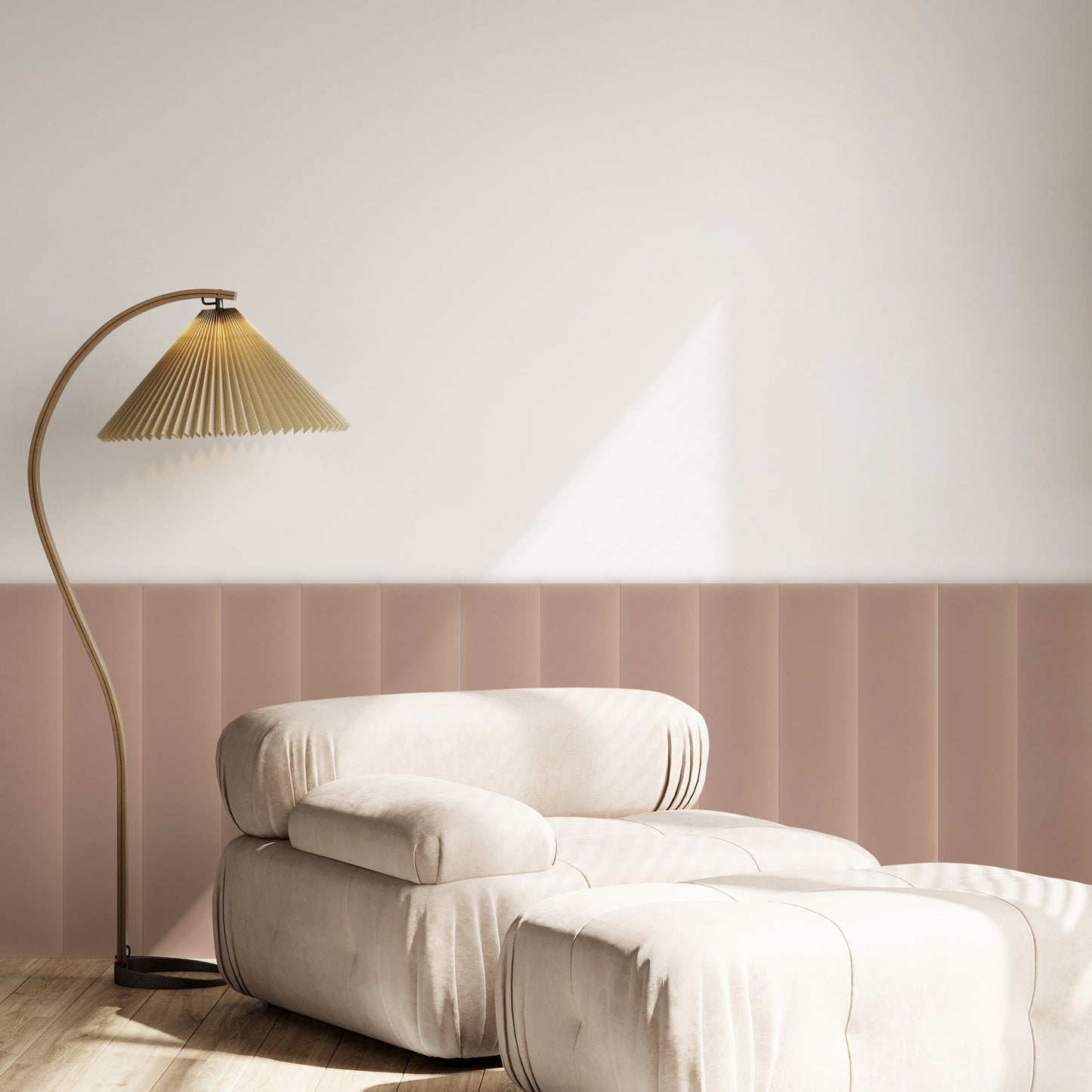 Upholstered Panel Magic Velvet Powder Pink