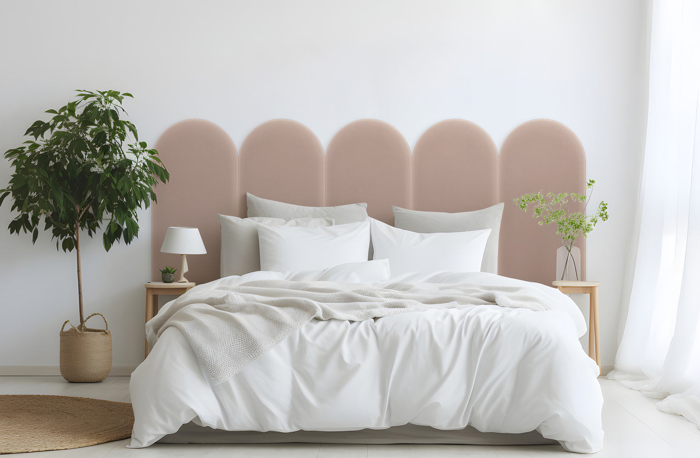 Upholstered Panel Magic Velvet Powder Pink 30cm