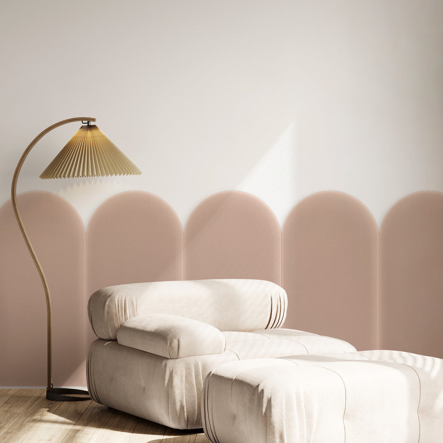 Upholstered Panel Magic Velvet Powder Pink 30cm