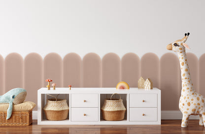Upholstered Panel Magic Velvet Powder Pink 20cm