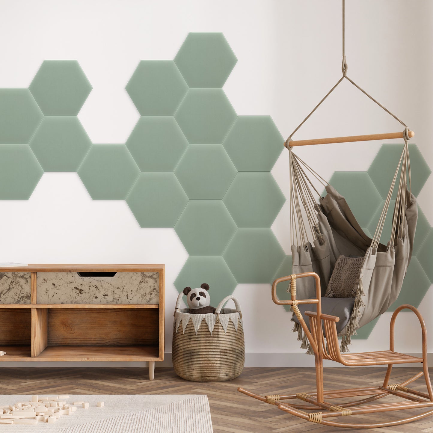 Upholstered Panel Magic Velvet Mint