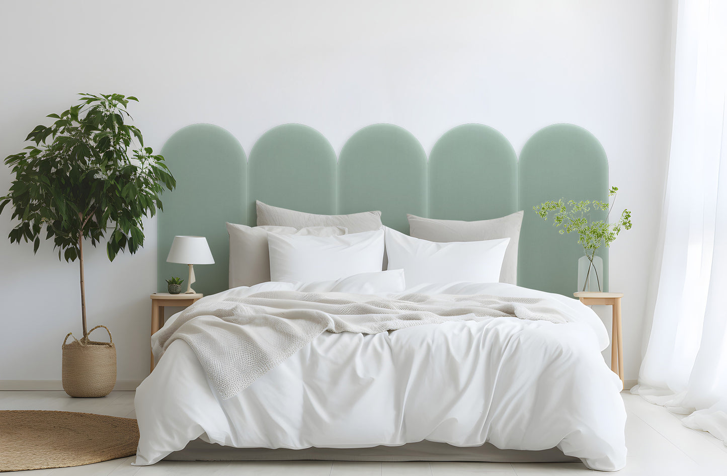 Upholstered Panel Magic Velvet Mint 30cm