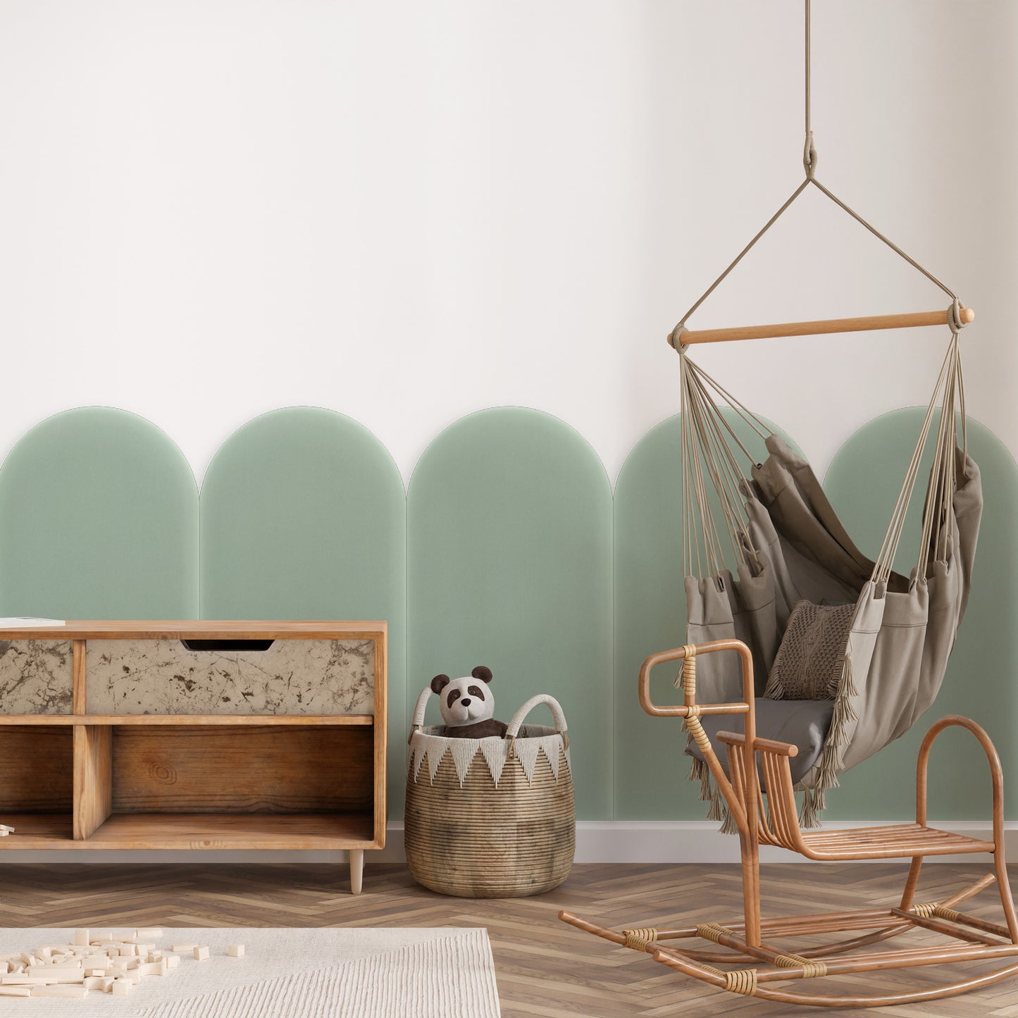 Upholstered Panel Magic Velvet Mint 30cm