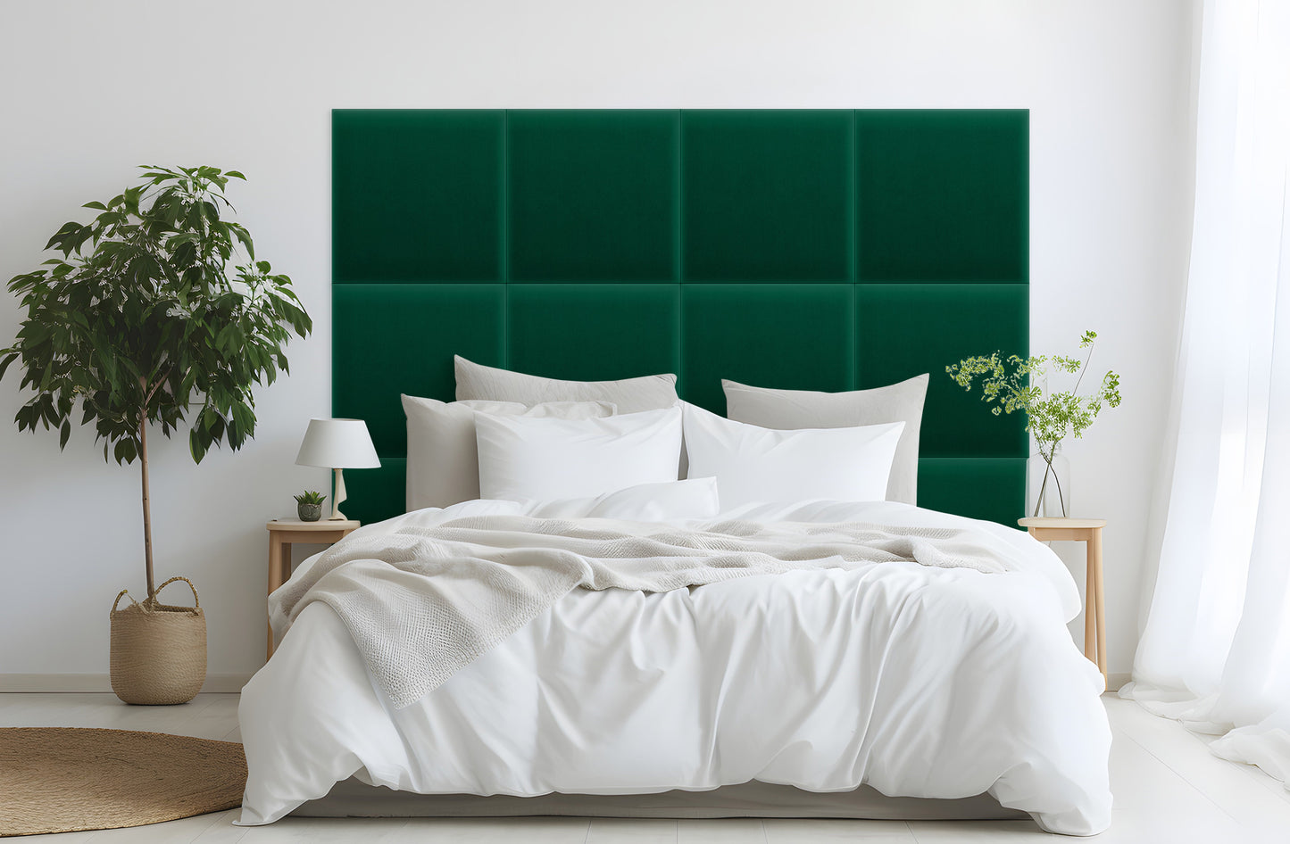 Upholstered Panel Magic Velvet Bottle Green