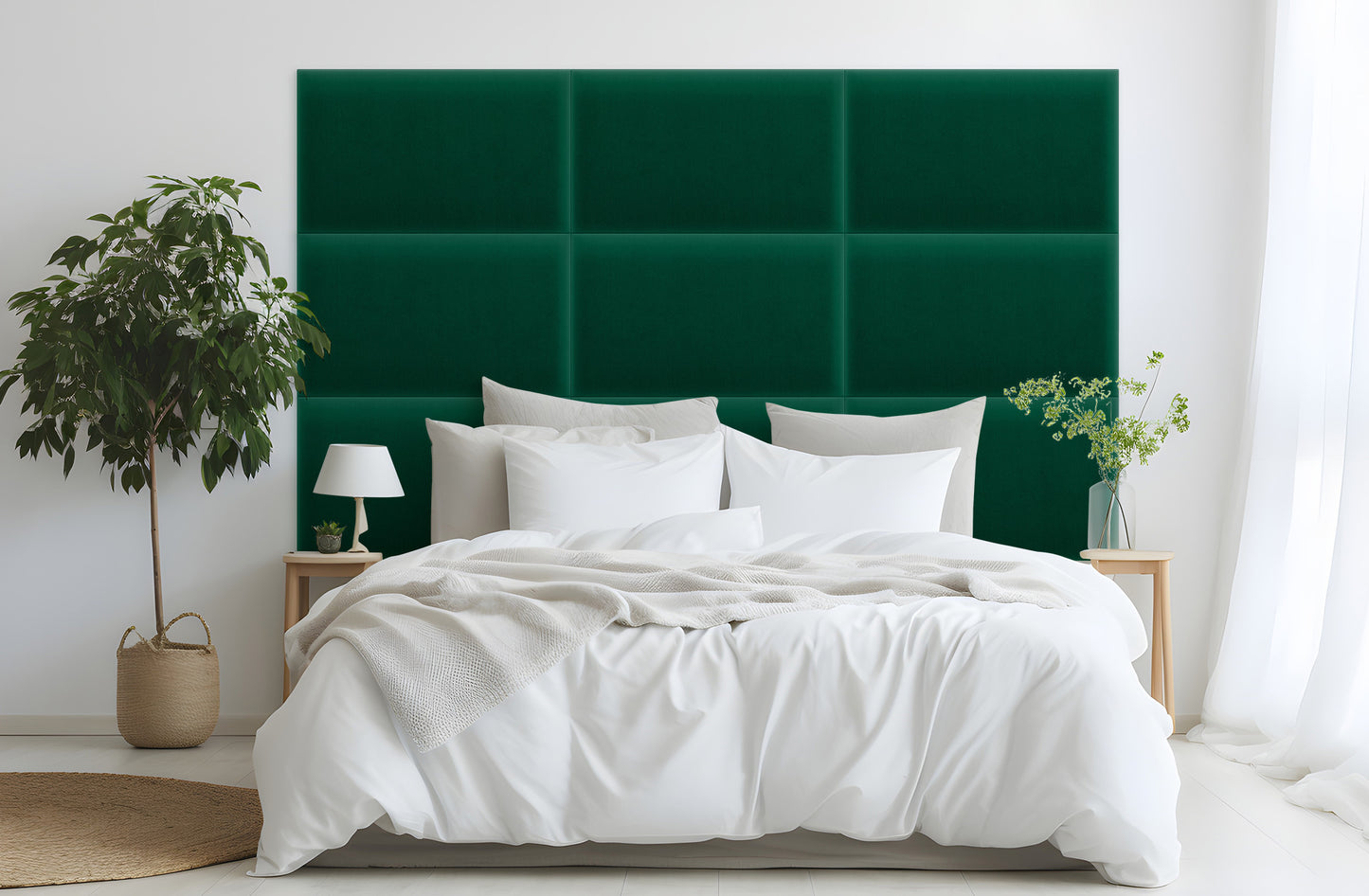 Upholstered Panel Magic Velvet Bottle Green