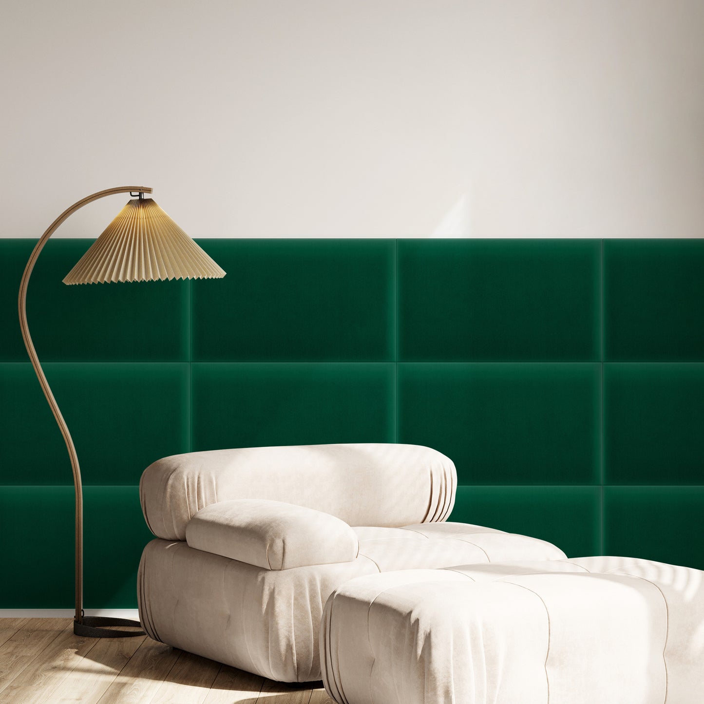 Upholstered Panel Magic Velvet Bottle Green