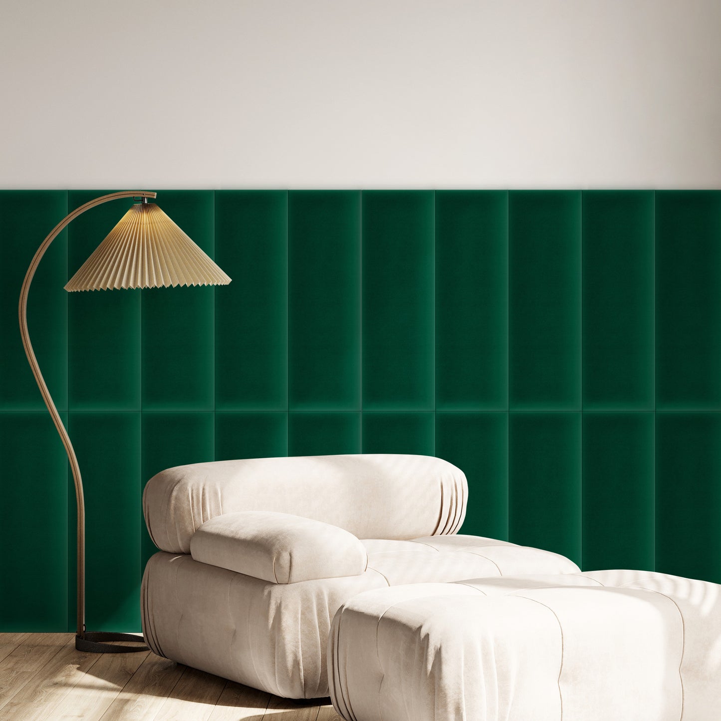 Upholstered Panel Magic Velvet Bottle Green