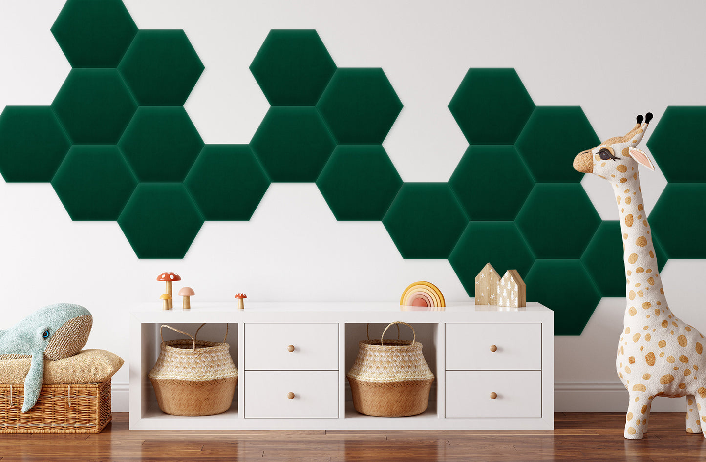 Upholstered Panel Magic Velvet Bottle Green