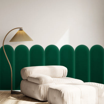 Upholstered Panel Magic Velvet Bottle Green 20cm