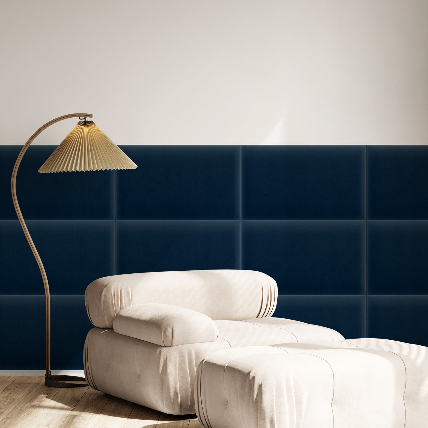 Upholstered Panel Magic Velvet Navy Blue