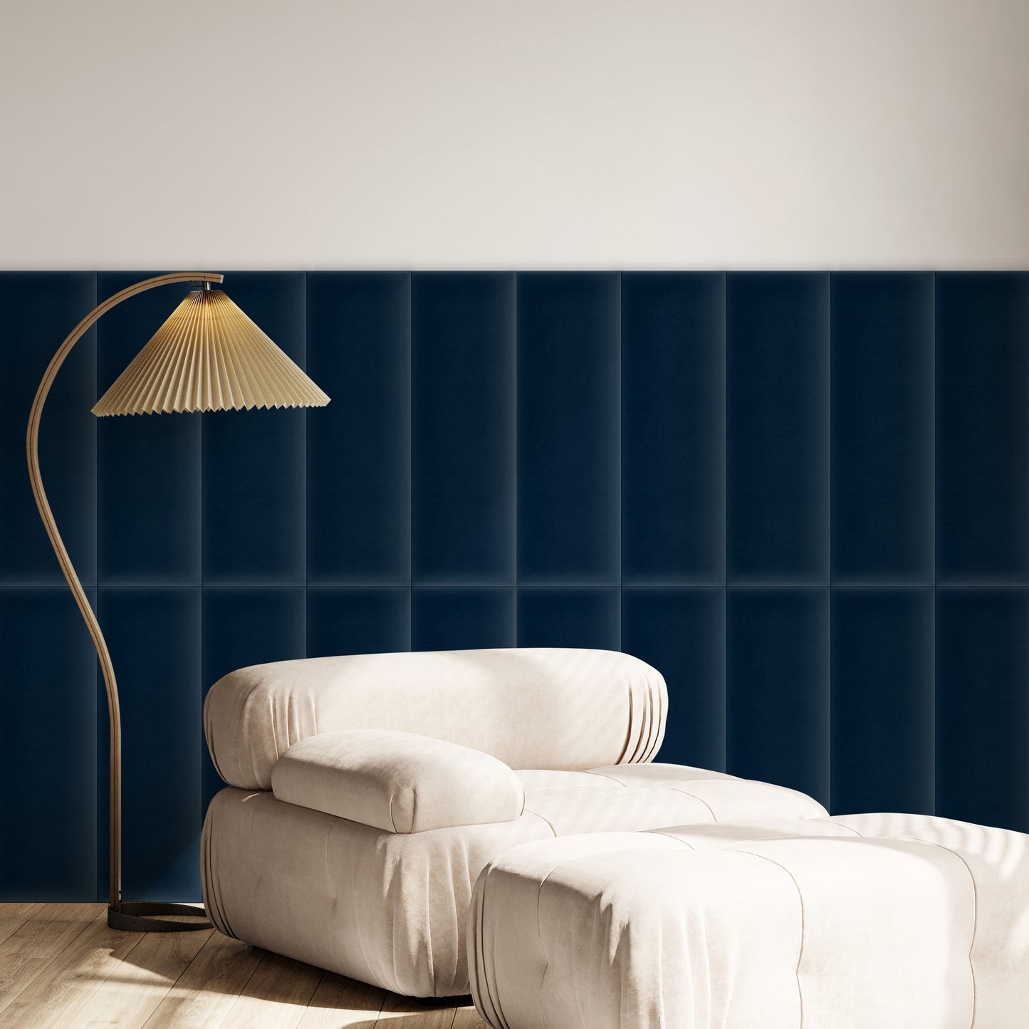 Upholstered Panel Magic Velvet Navy Blue