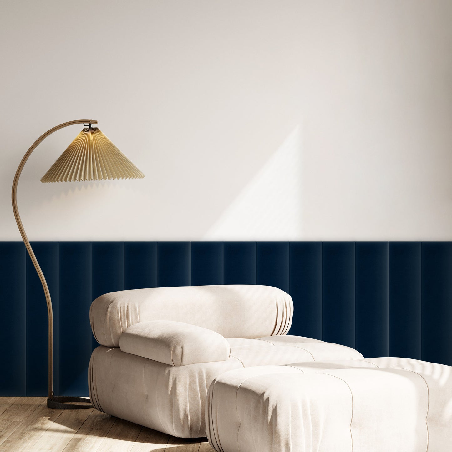 Upholstered Panel Magic Velvet Navy Blue