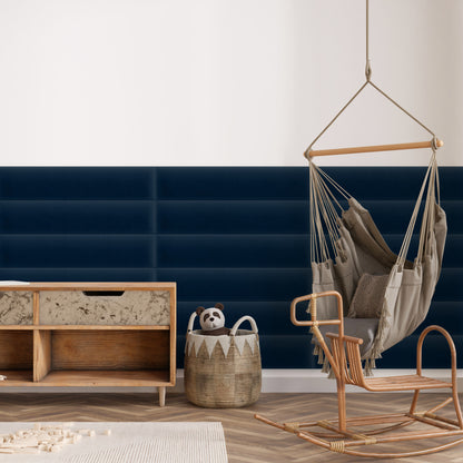 Upholstered Panel Magic Velvet Navy Blue