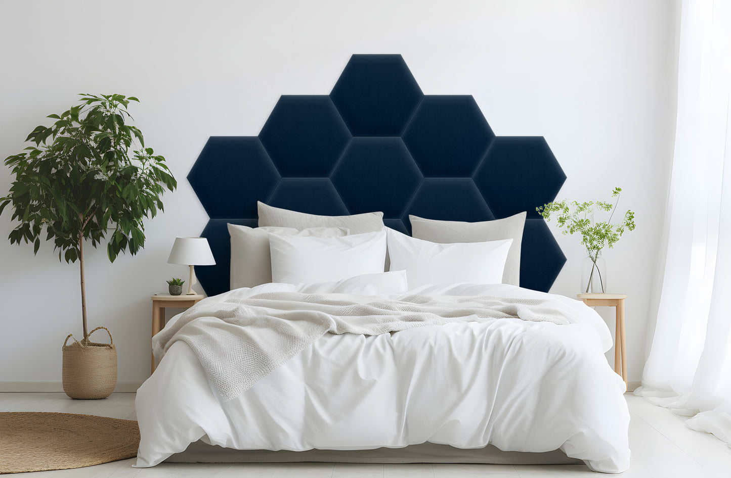 Upholstered Panel Magic Velvet Navy Blue