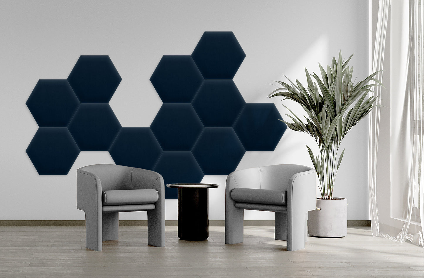 Upholstered Panel Magic Velvet Navy Blue