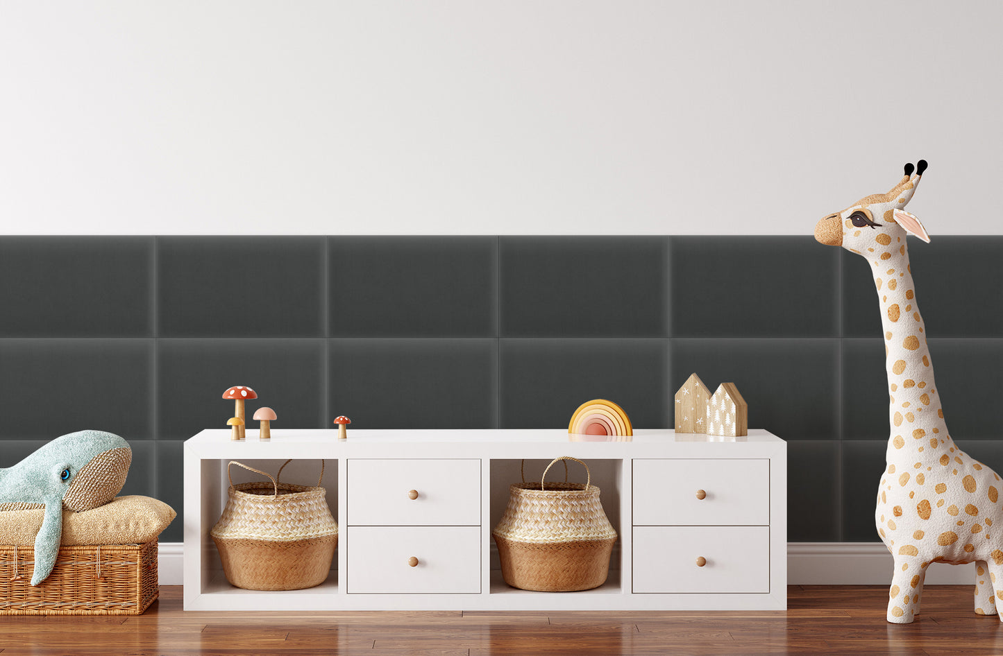 Upholstered Panel Magic Velvet Graphite