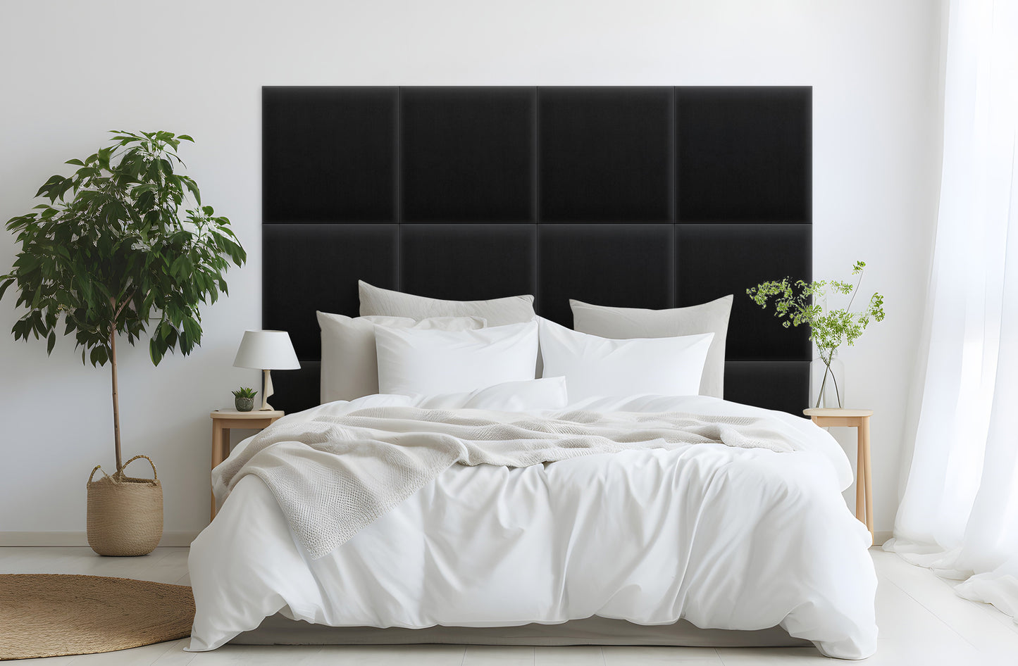 Upholstered Panel Magic Velvet Black