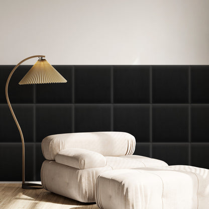 Upholstered Panel Magic Velvet Black