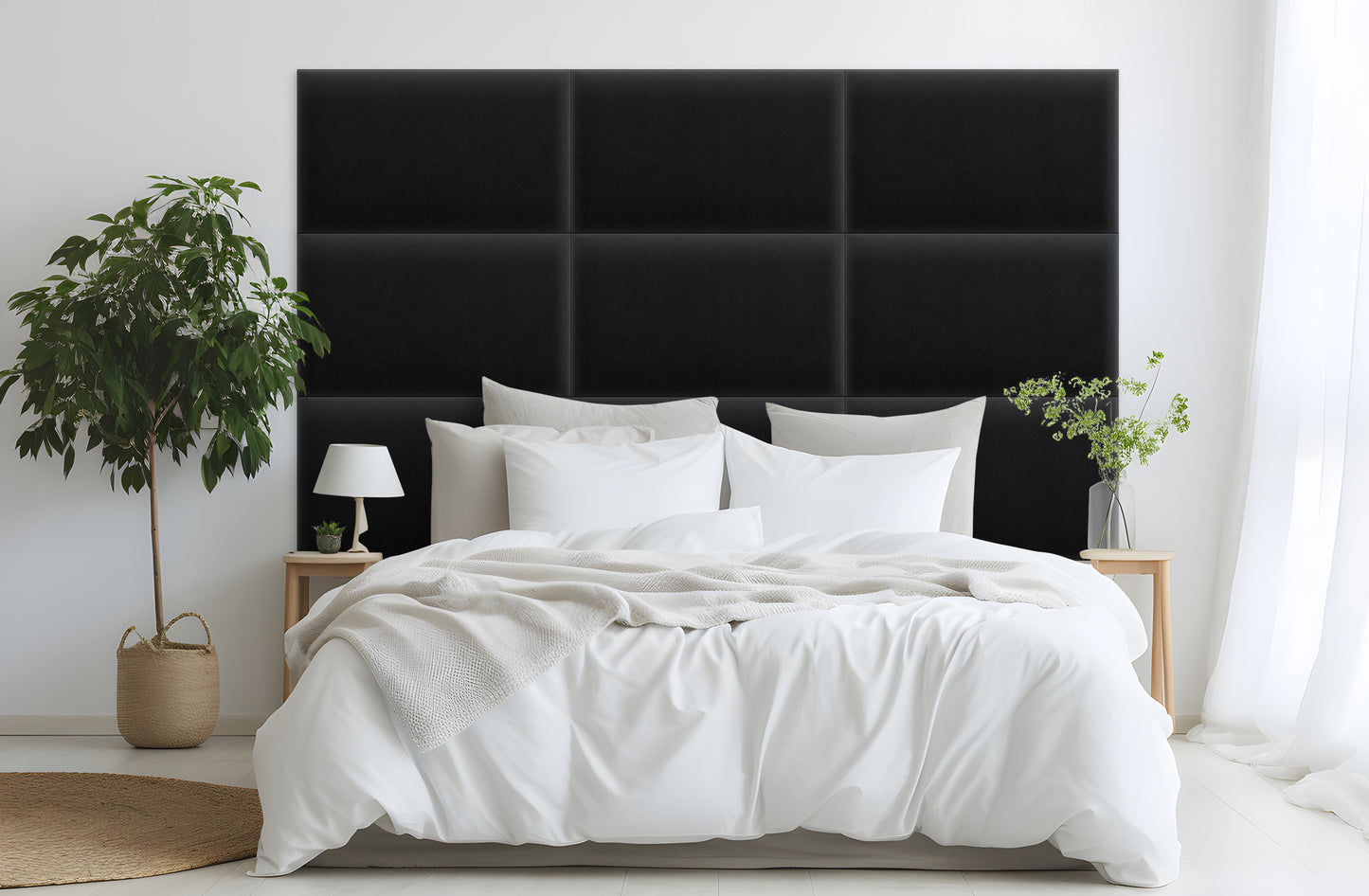 Upholstered Panel Magic Velvet Black