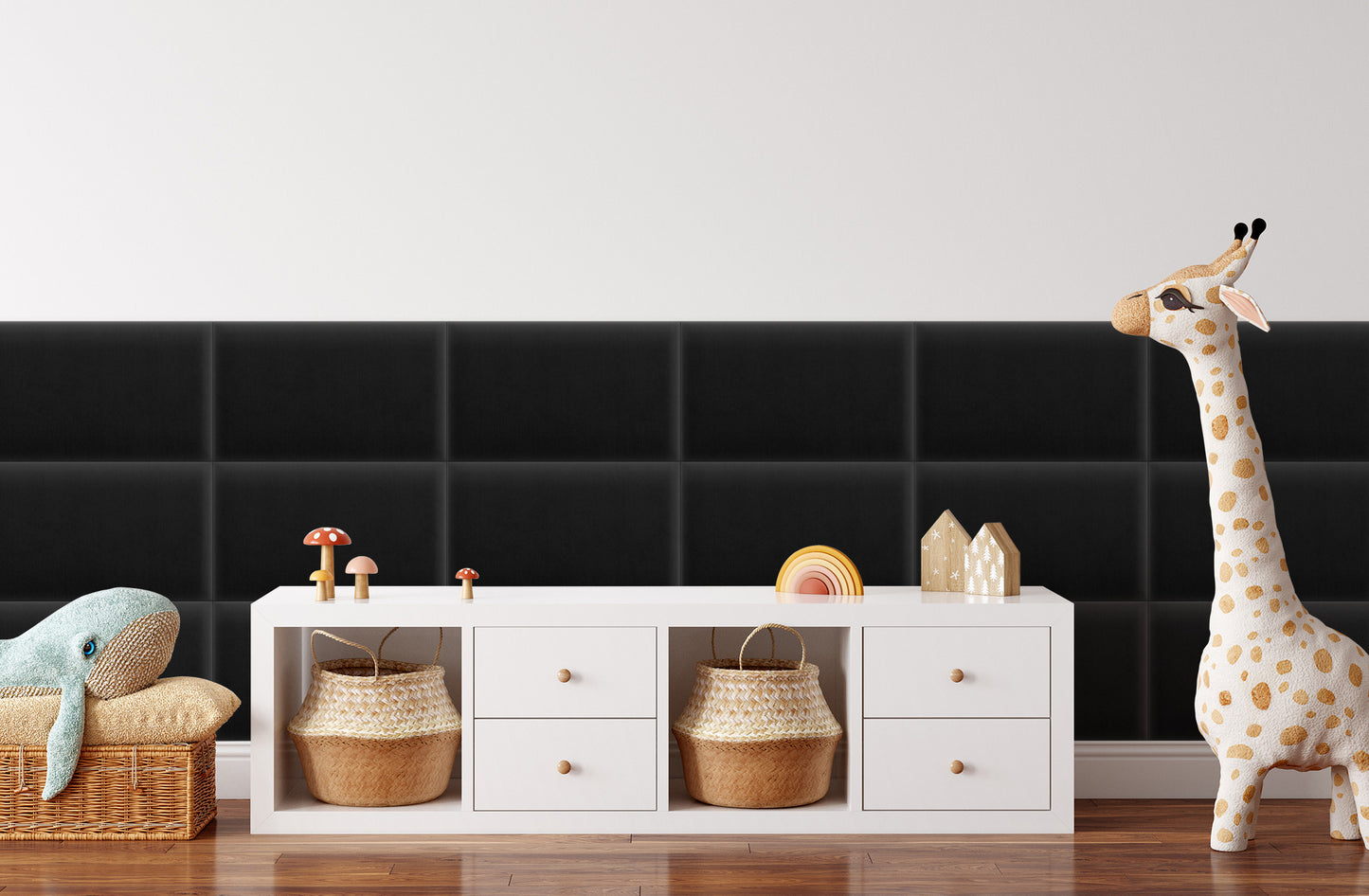 Upholstered Panel Magic Velvet Black