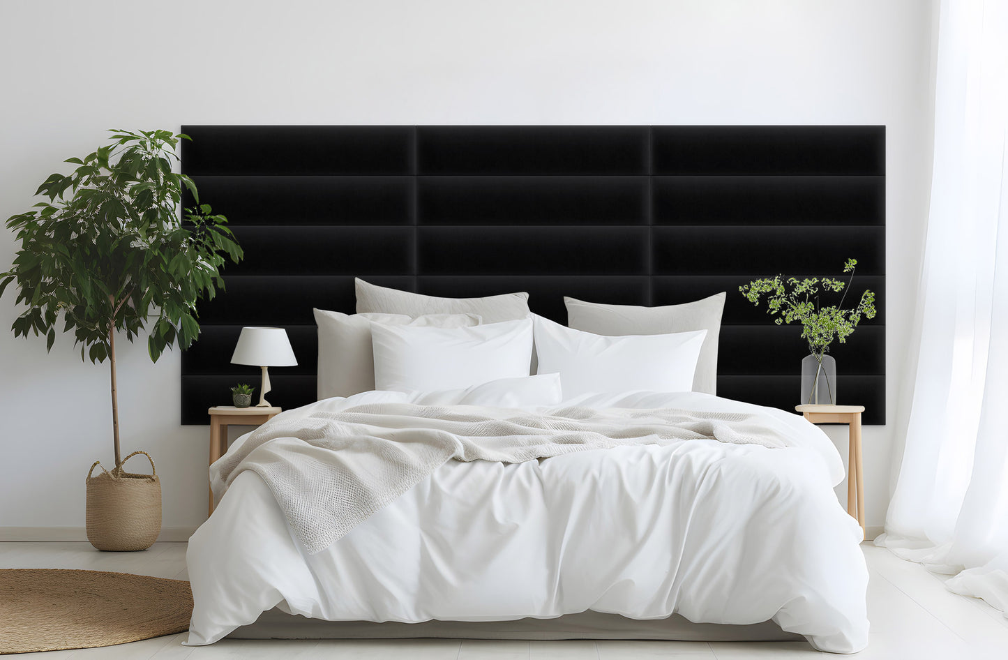 Upholstered Panel Magic Velvet Black