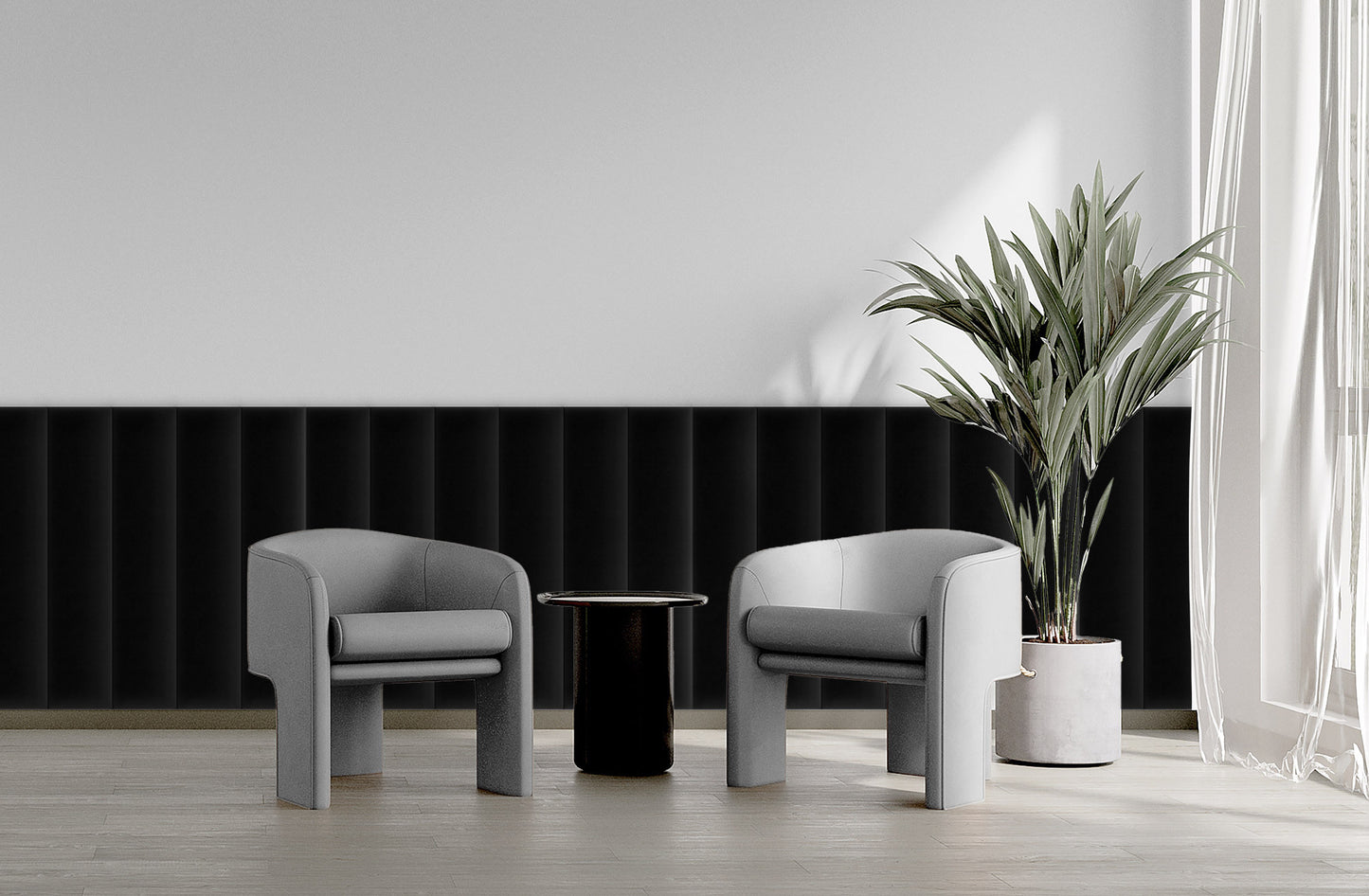 Upholstered Panel Magic Velvet Black