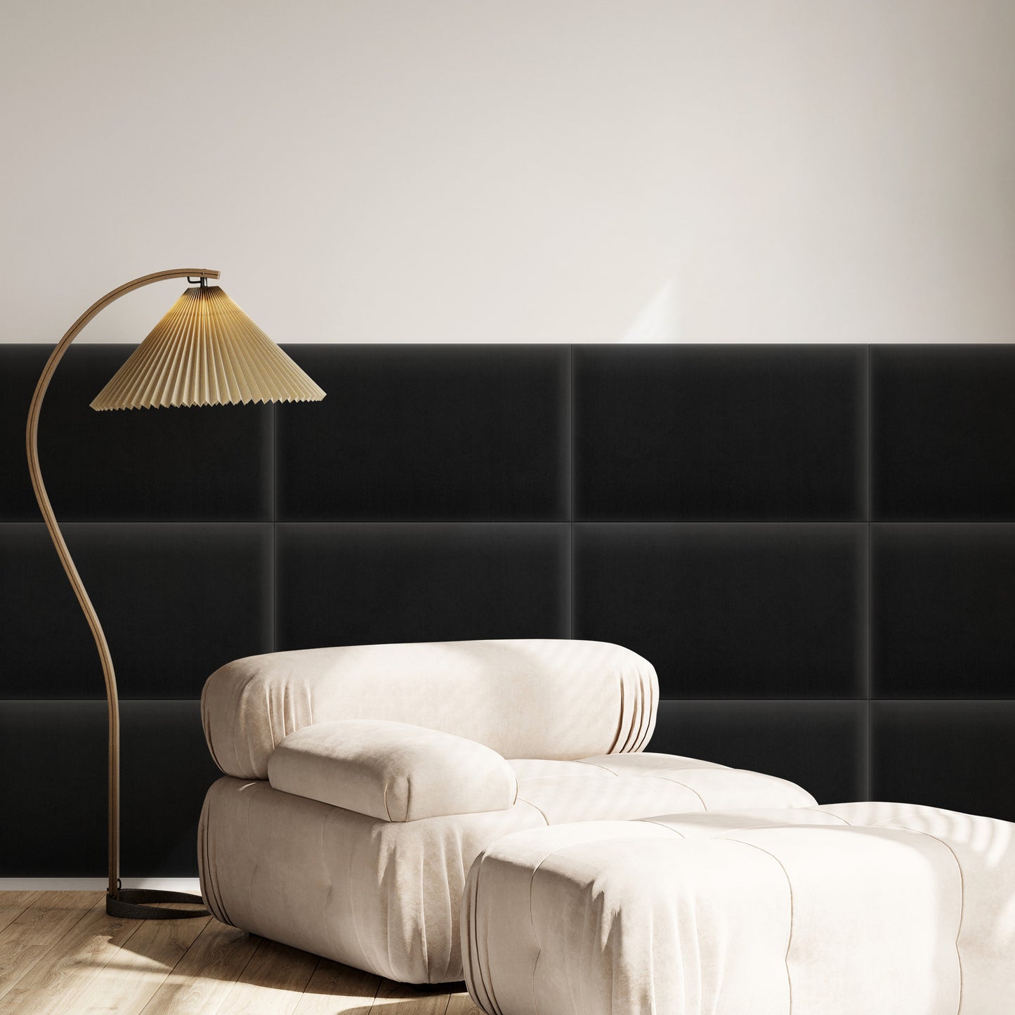 Upholstered Panel Magic Velvet Black