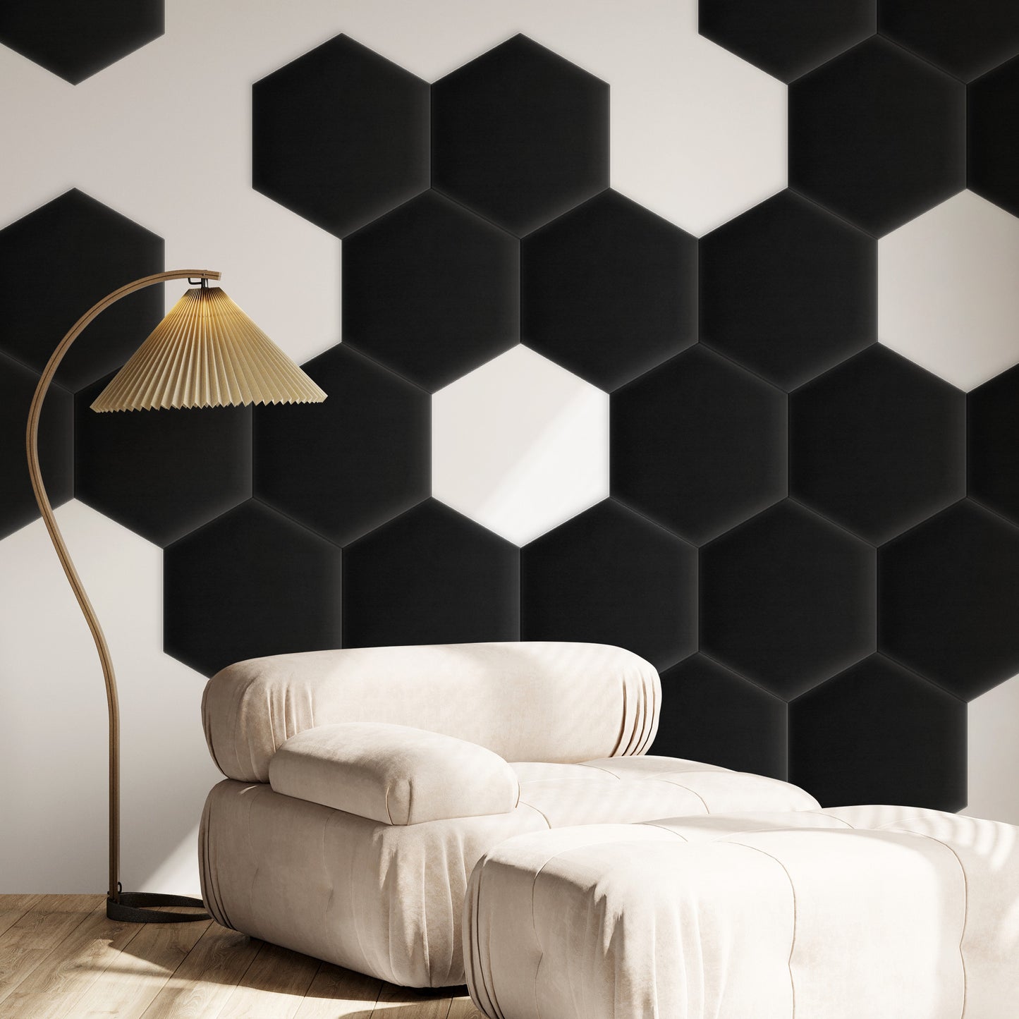 Upholstered Panel Magic Velvet Black