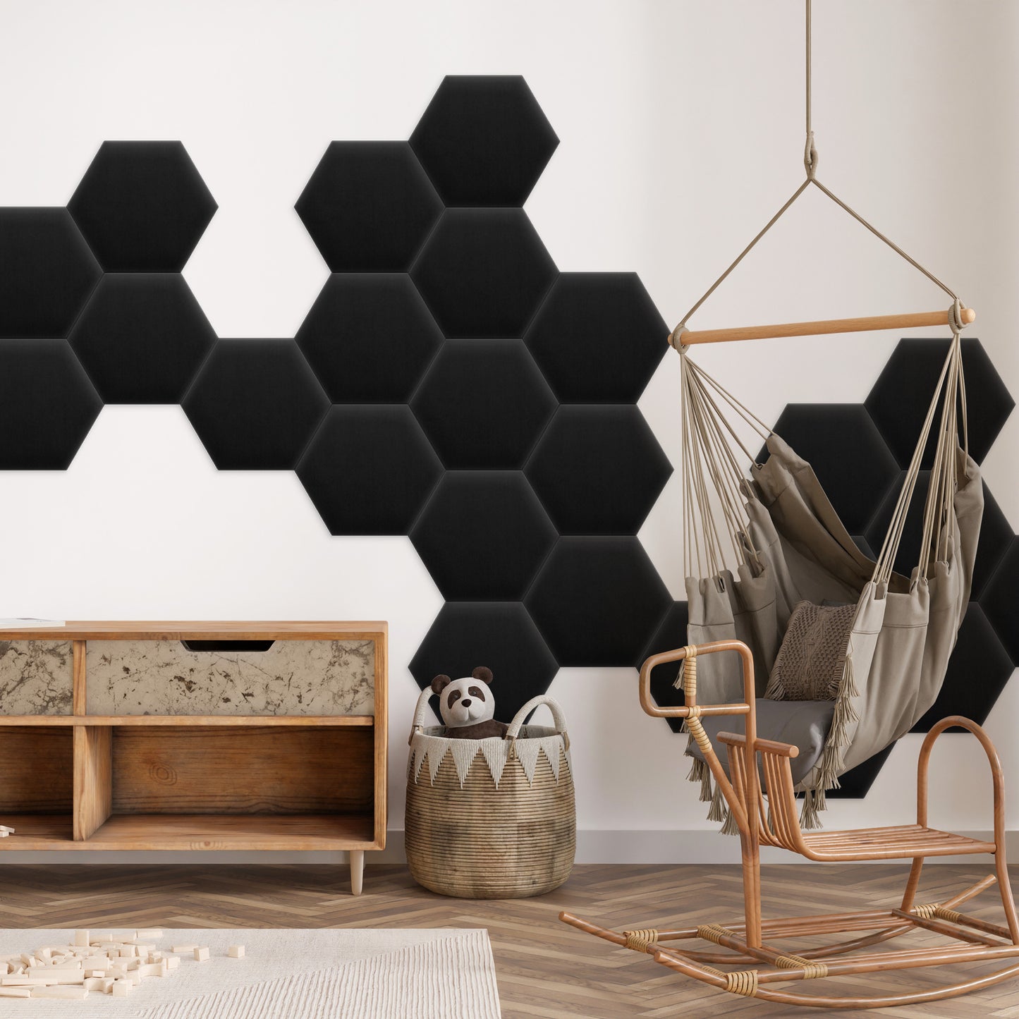 Upholstered Panel Magic Velvet Black