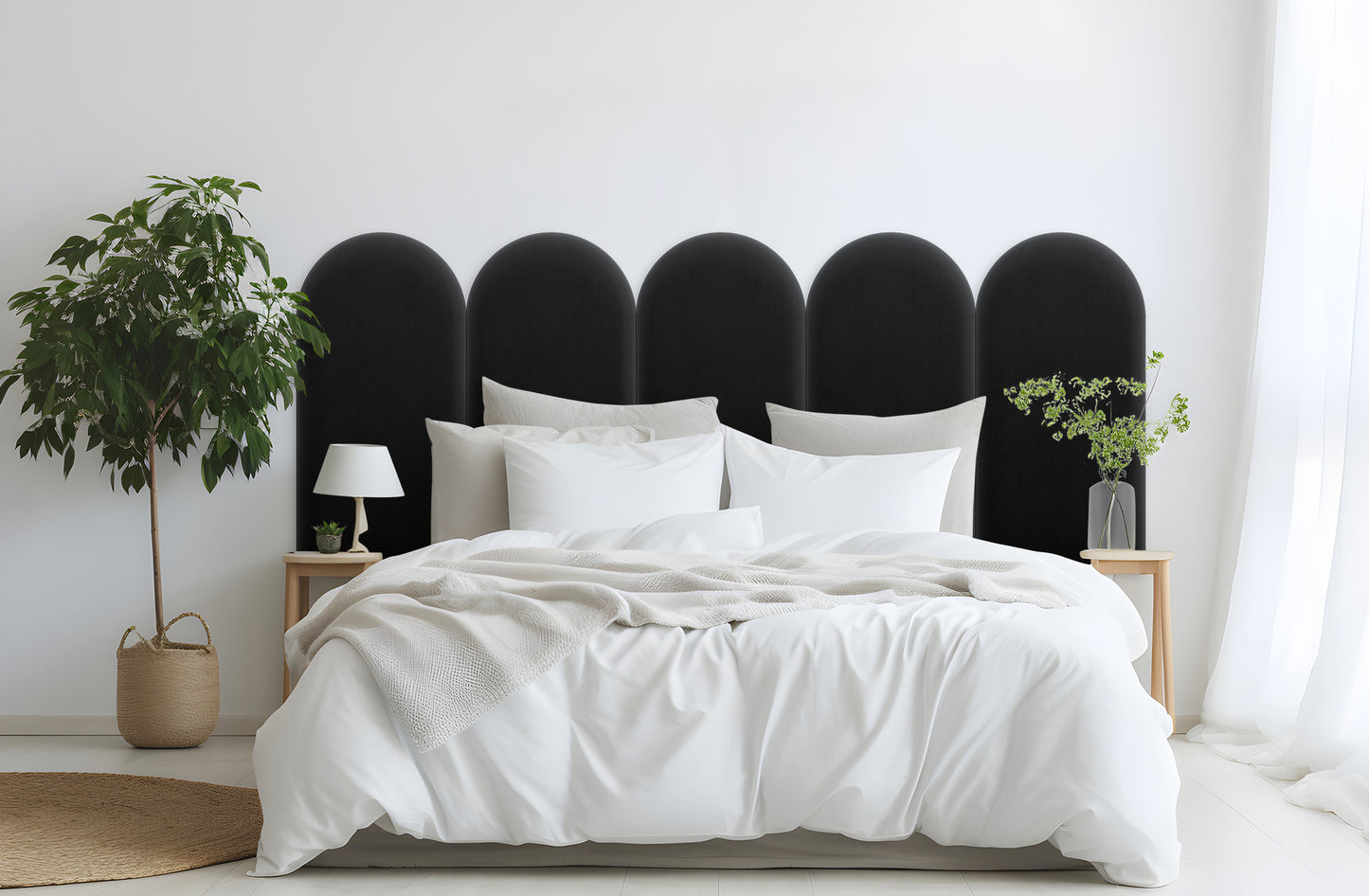 Upholstered Panel Magic Velvet Black 30cm