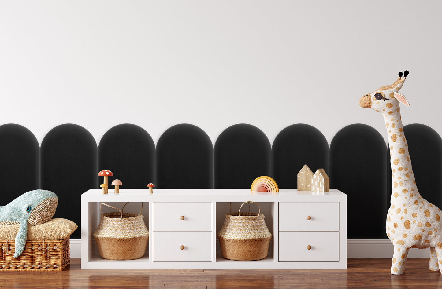 Upholstered Panel Magic Velvet Black 30cm