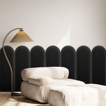 Upholstered Panel Magic Velvet Black 20cm