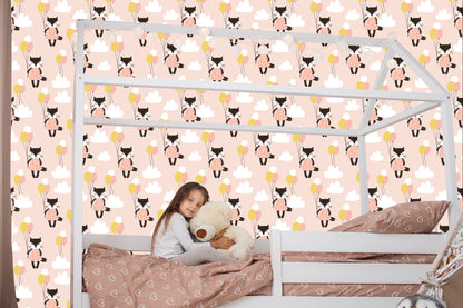 Wallpaper For Children - Cats Among Clouds