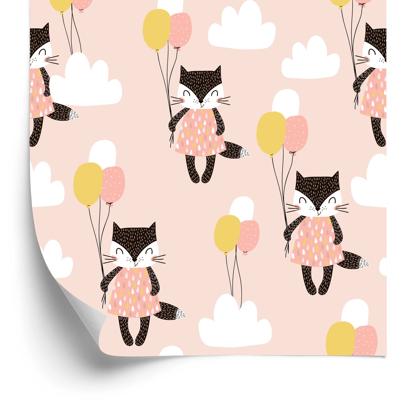 Wallpaper For Children - Cats Among Clouds